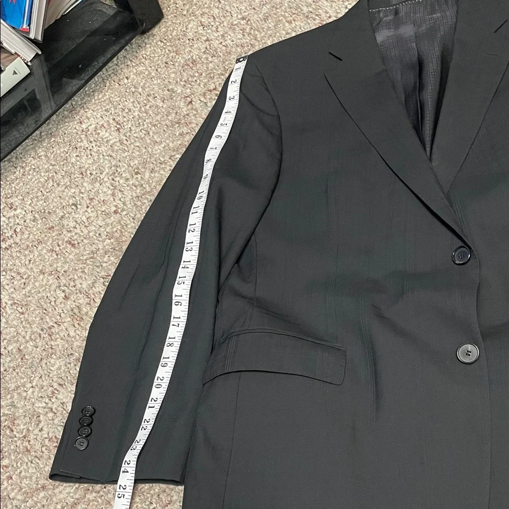 Hugo boss 100% wool Classic Black subtle check accent Men's Suit - Picture 7 of 13